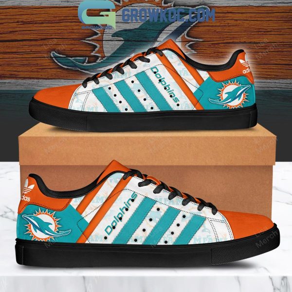 Miami Dolphins Throwback Vintage 2024 Stan Smith Shoes