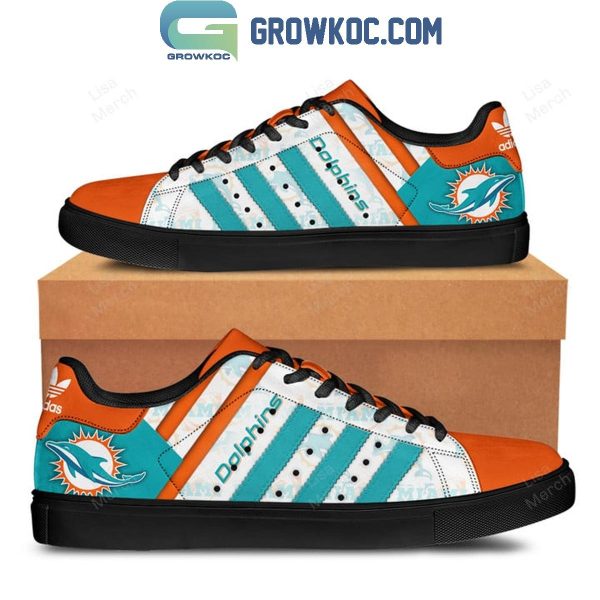 Miami Dolphins Throwback Vintage 2024 Stan Smith Shoes