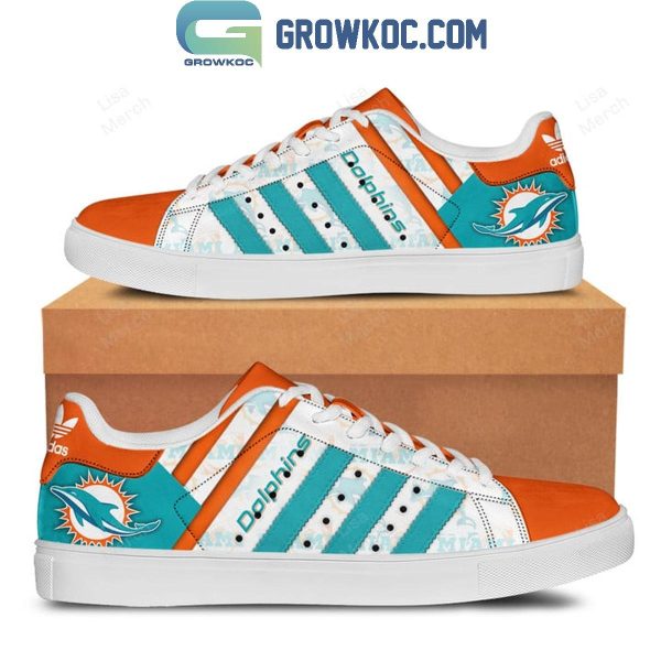 Miami Dolphins Throwback Vintage 2024 Stan Smith Shoes