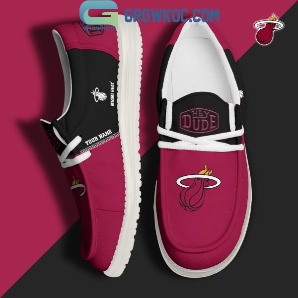 Miami Heat 2024 Personalized Hey Dude Shoes