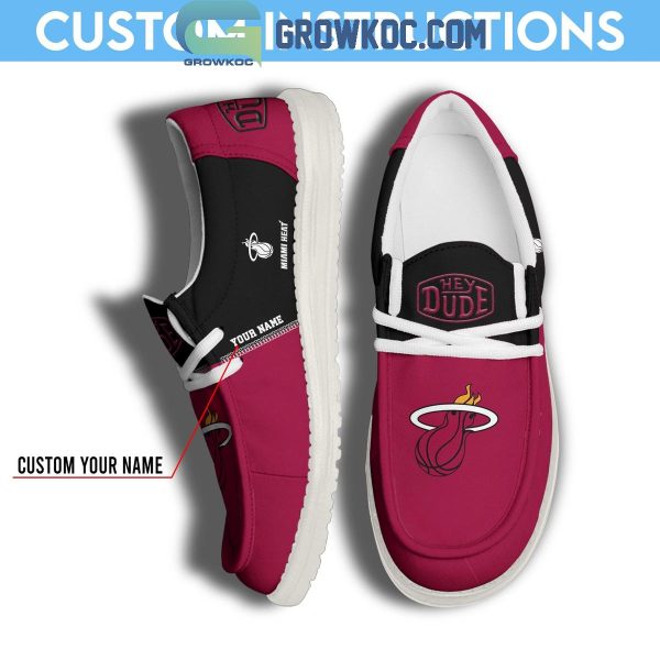 Miami Heat 2024 Personalized Hey Dude Shoes