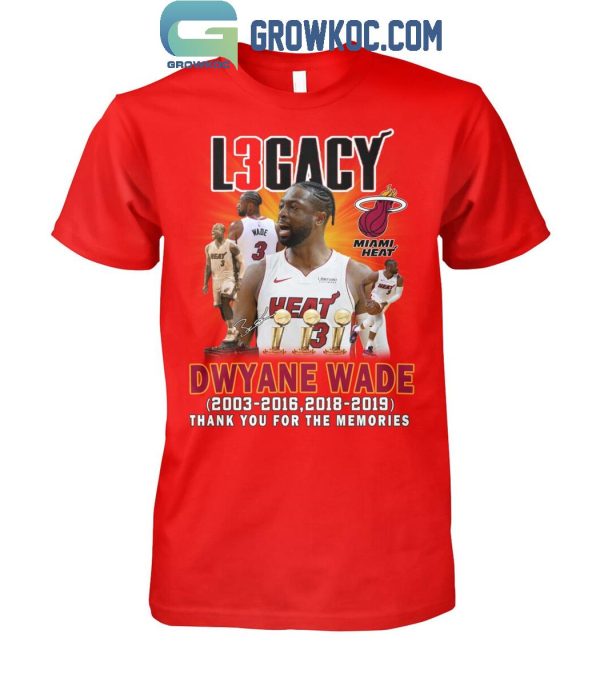 Miami Heat Dwyane Wade Thank You For The Memories T-Shirt