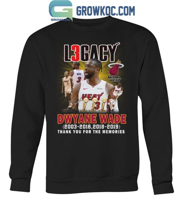 Miami Heat Dwyane Wade Thank You For The Memories T-Shirt