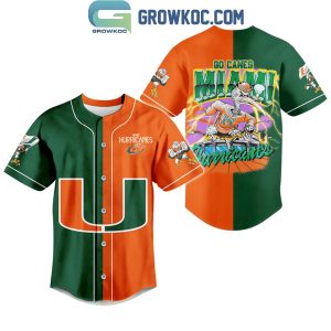 Miami Hurricanes Go Canes Halloween 2024 Personalized Baseball Jersey