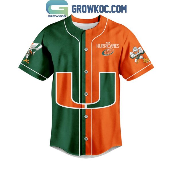 Miami Hurricanes Go Canes Halloween 2024 Personalized Baseball Jersey