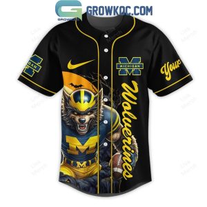 Michigan Wolverines Fear The M Halloween Victory Personalized Baseball Jersey