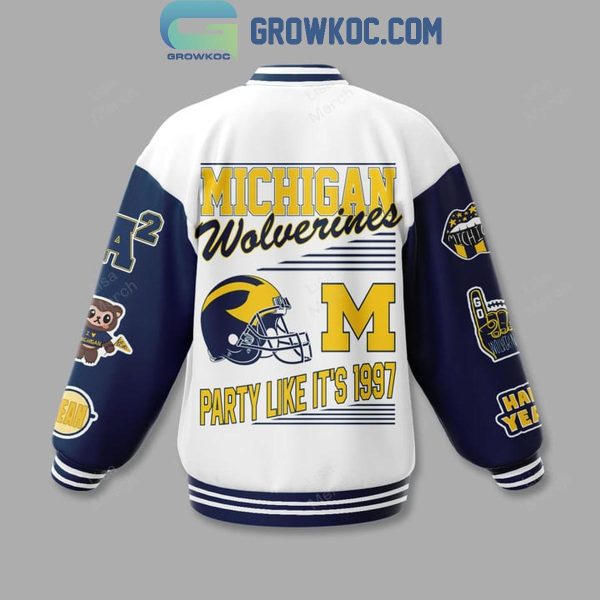 Michigan Wolverines Party Like It’s 1997 Baseball Jacket