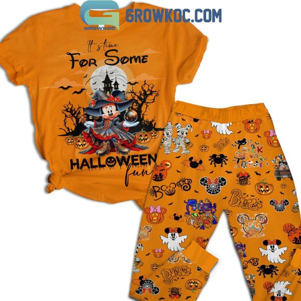 Mickey Mouse It’s Time For Some Halloween Fun Fleece Pajamas Set