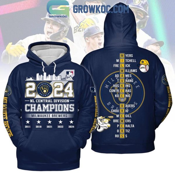 Milwaukee Brewers 2024 NL Central Division Champs Baseball Hoodie T-Shirt