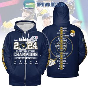 Milwaukee Brewers 2024 NL Central Division Champs Baseball Hoodie T-Shirt