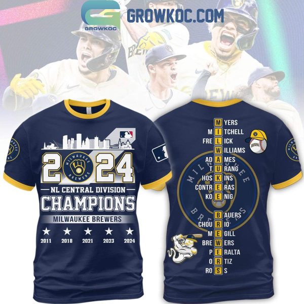 Milwaukee Brewers 2024 NL Central Division Champs Baseball Hoodie T-Shirt