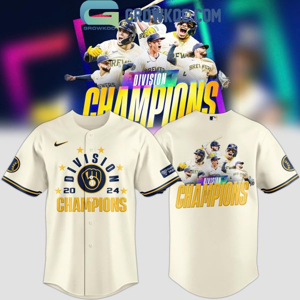 Milwaukee Brewers 2024 National League Central Division Champions Baseball Jersey