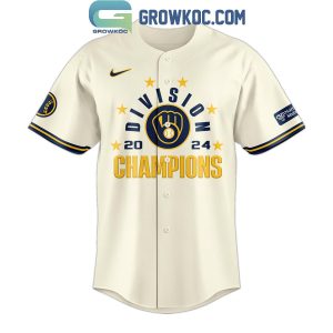 Milwaukee Brewers 2024 National League Central Division Champions Baseball Jersey