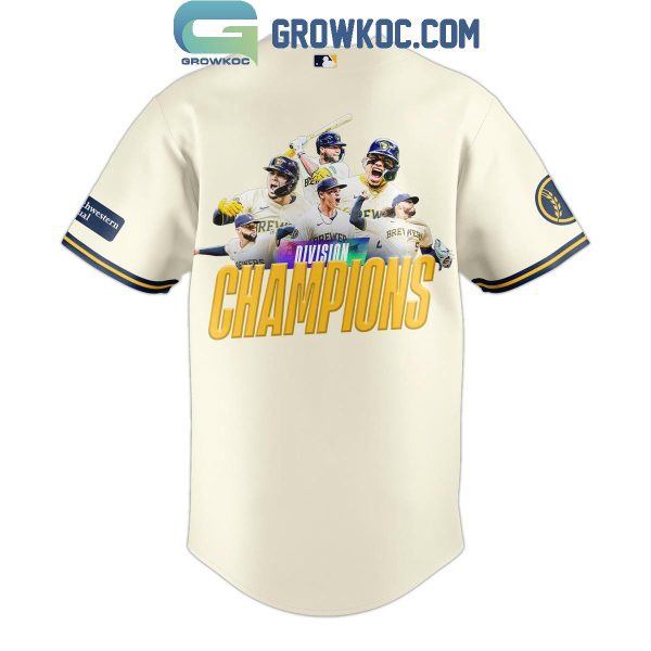 Milwaukee Brewers 2024 National League Central Division Champions Baseball Jersey