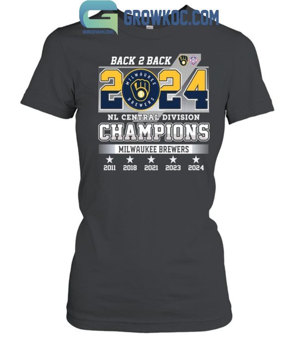 Milwaukee Brewers 2024 National League Central Division Champs Back To Back 2024 T-Shirt