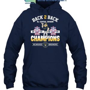 Milwaukee Brewers Back 2 Back NL Central Division Champions 2024 T-Shirt