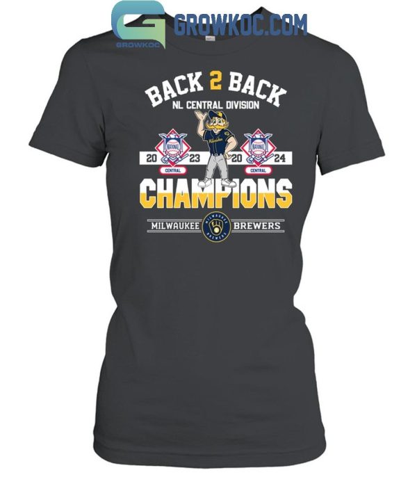 Milwaukee Brewers Back 2 Back NL Central Division Champions 2024 T-Shirt