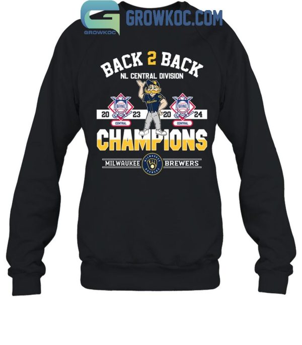 Milwaukee Brewers Back 2 Back NL Central Division Champions 2024 T-Shirt