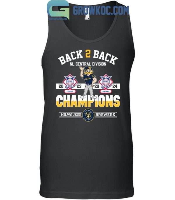 Milwaukee Brewers Back 2 Back NL Central Division Champions 2024 T-Shirt