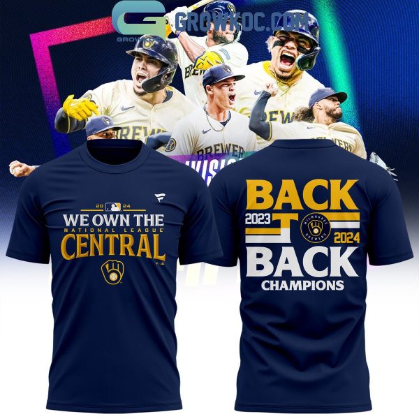 Milwaukee Brewers Back To Back Central Division Champions 2024 Hoodie T-Shirt