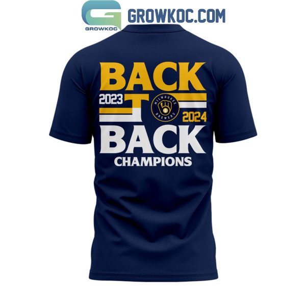 Milwaukee Brewers Back To Back Central Division Champions 2024 Hoodie T-Shirt