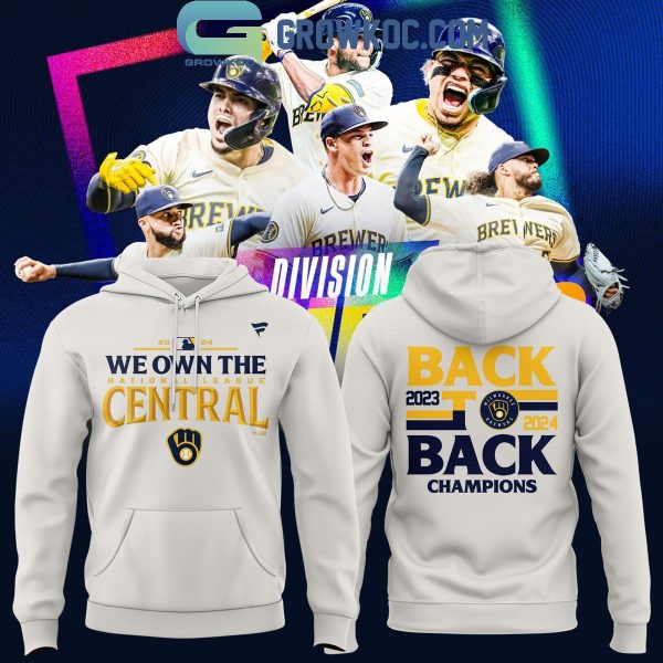 Milwaukee Brewers Back To Back National League Central Division 2023-2024 Hoodie T-Shirt