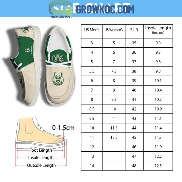 Milwaukee Bucks 2024 Personalized Hey Dude Shoes