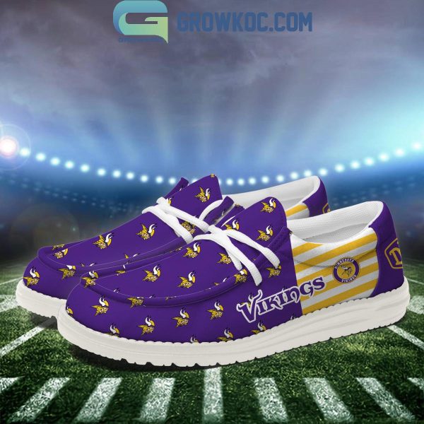 Minnesota Vikings 2024 Version Personalized Hey Dude Shoes