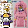 New York Giants Celebrating 50th Anniversary Hello Kitty Pink Hoodie T-Shirt