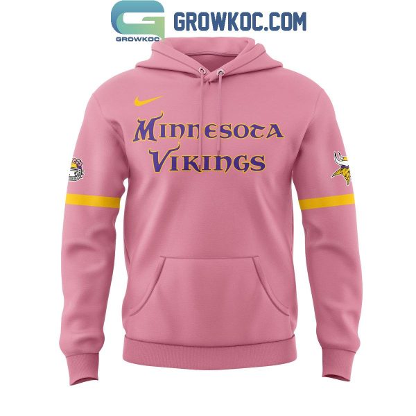 Minnesota Vikings Celebrating 50th Anniversary Hello Kitty Pink Hoodie T-Shirt