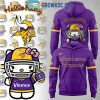 New York Giants Celebrating 50th Anniversary Hello Kitty Blue Hoodie T-Shirt