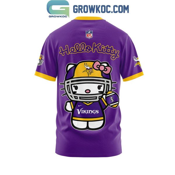 Minnesota Vikings Celebrating 50th Anniversary Hello Kitty Purple Hoodie T-Shirt