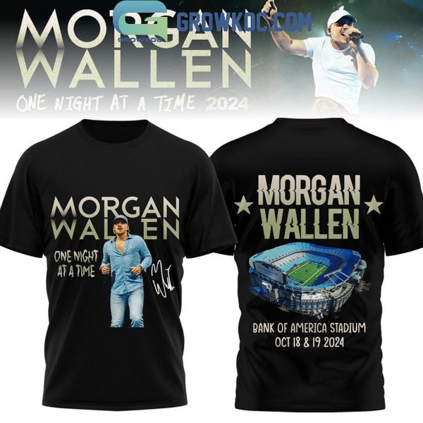 Morgan Wallen One Night At A Time 2024 Tour Bank Of America Stadium Hoodie T-Shirt