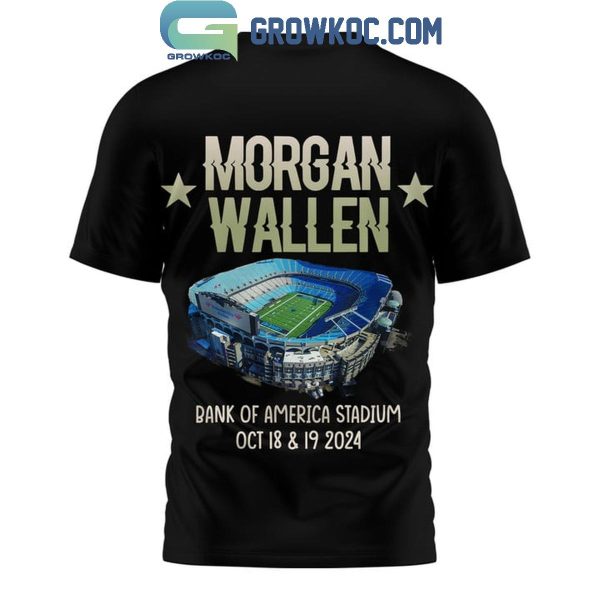 Morgan Wallen One Night At A Time 2024 Tour Bank Of America Stadium Hoodie T-Shirt