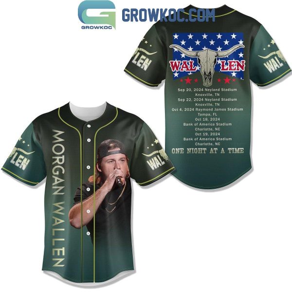 Morgan Wallen One Night At A Time 2024 Tour Schedule Baseball Jersey