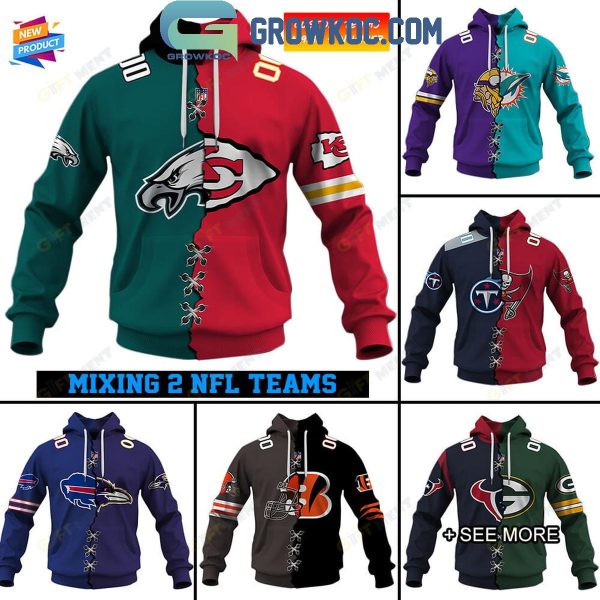 NFL Mix NCAA 2 Team Home Jersey Hoodie T Shirt