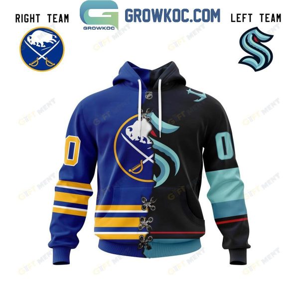 NHL Mix 2 Team Home Jersey Hoodie T Shirt