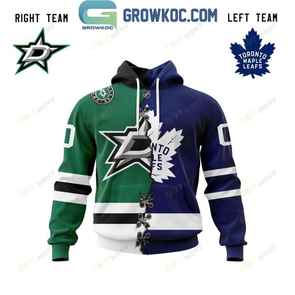 NHL Mix 2 Team Home Jersey Hoodie T Shirt