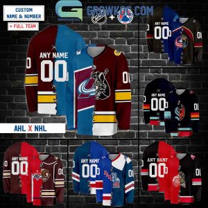 NHL Mix AHL 2 Team Home Kit Hockey Jersey