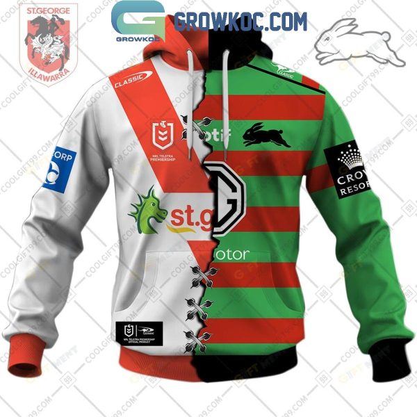 NRL Mix 2 Team Home Jersey Hoodie T Shirt