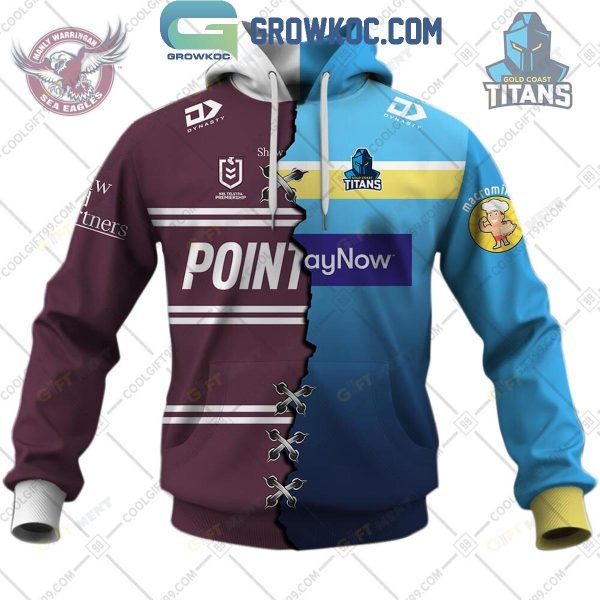 NRL Mix 2 Team Home Jersey Hoodie T Shirt