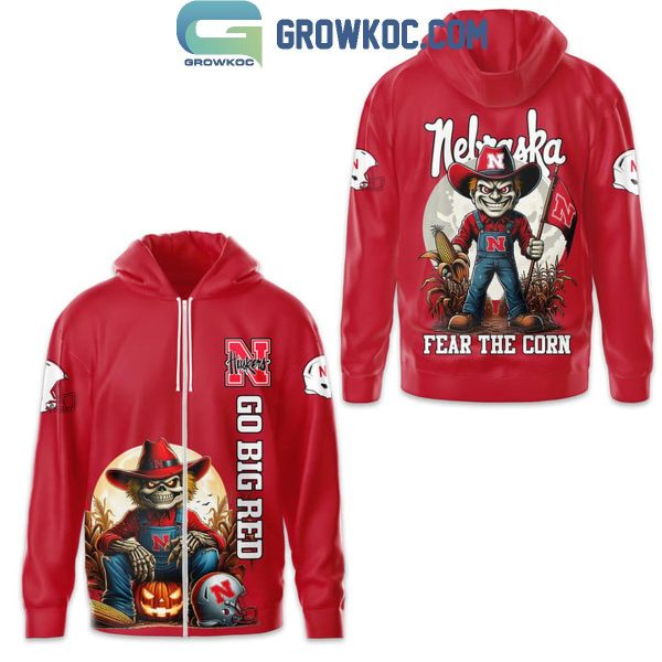 Nebraska Cornhuskers Fear The Corn Go Big Red Hoodie T-Shirt