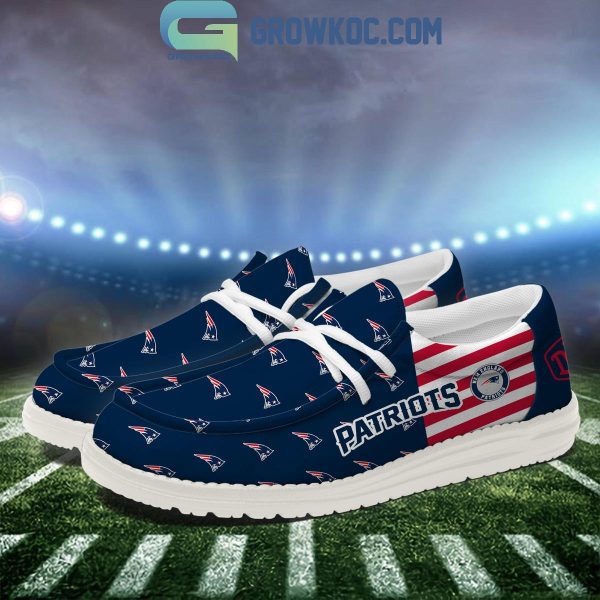 New England Patriots 2024 Version Personalized Hey Dude Shoes