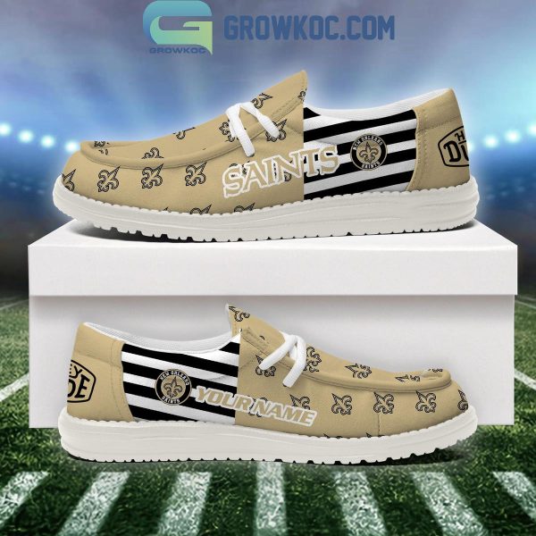 New Orleans Saints 2024 Version Personalized Hey Dude Shoes