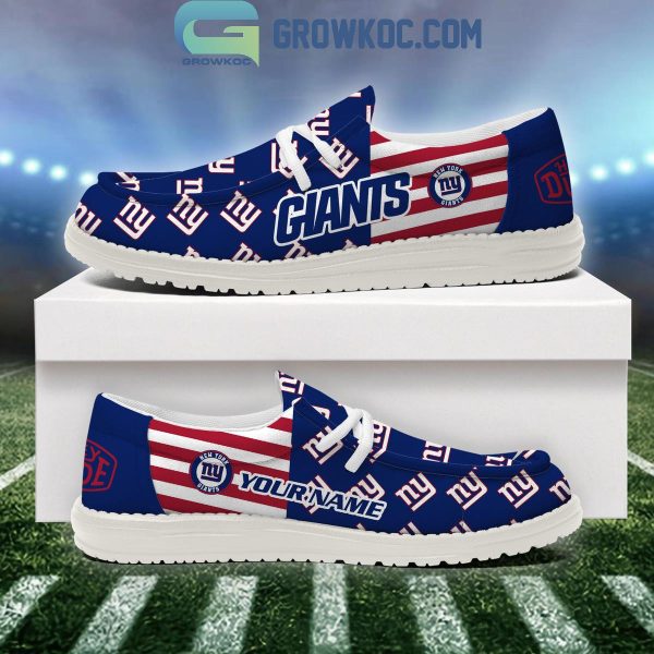 New York Giants 2024 Version Personalized Hey Dude Shoes