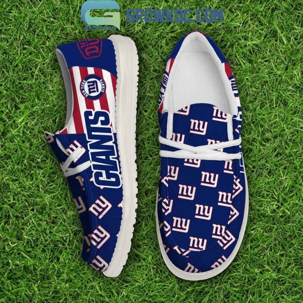 New York Giants 2024 Version Personalized Hey Dude Shoes