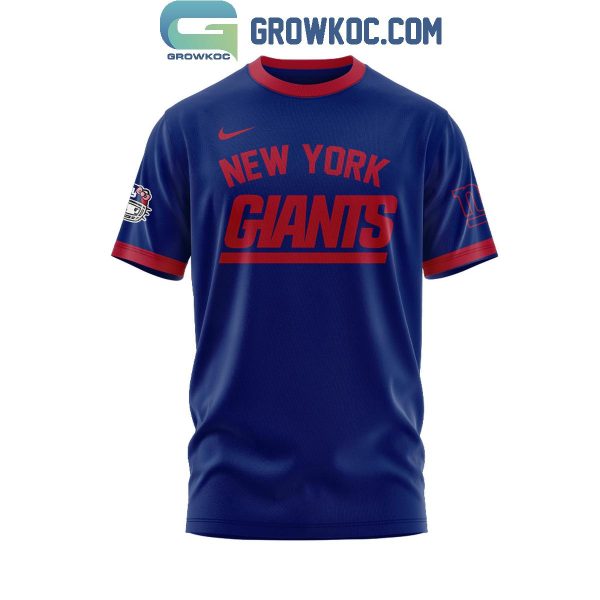 New York Giants Celebrating 50th Anniversary Hello Kitty Blue Hoodie T-Shirt