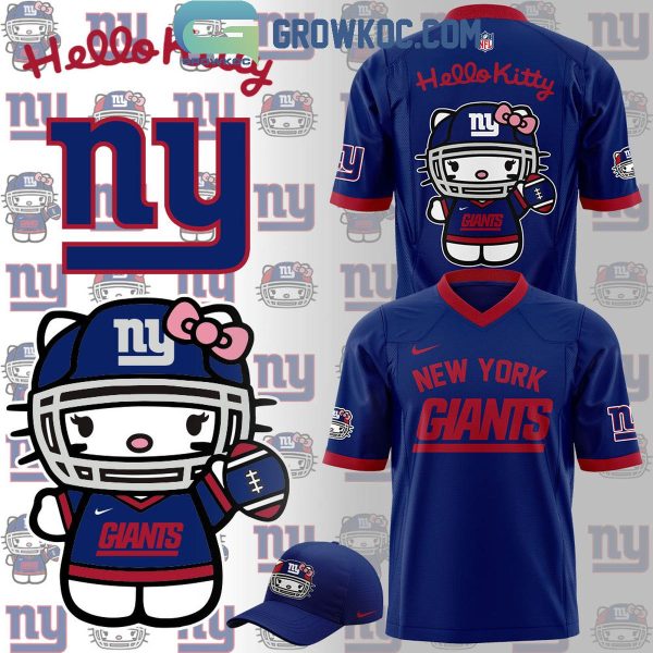 New York Giants Hello Kitty Blue Sky Dream Football Jersey