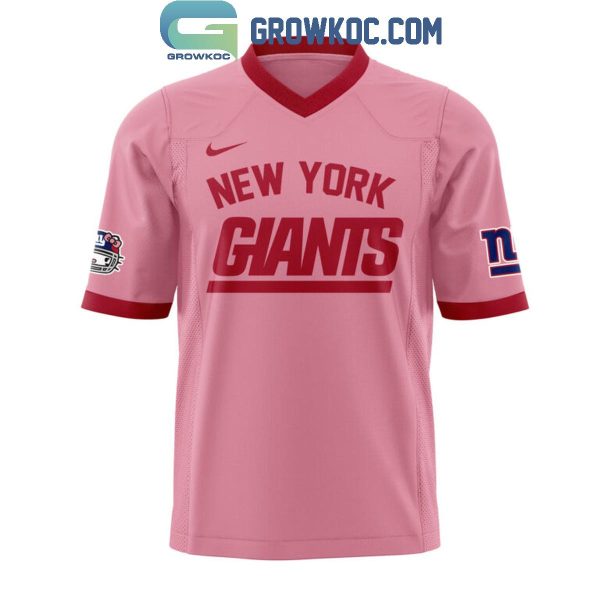 New York Giants Pink Love Heart Football Jersey