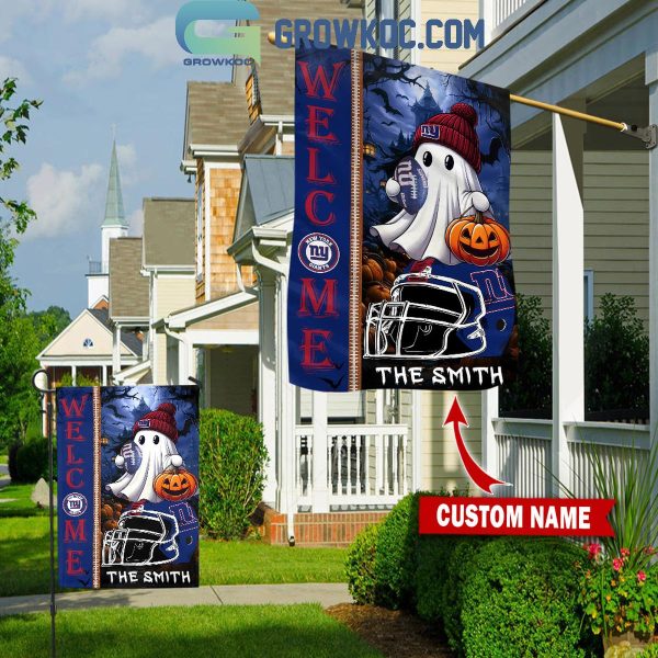 New York Giants Welcome Halloween 2024 Personalized House Garden Flag